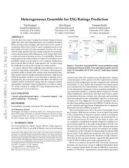 Heterogeneous Ensemble for ESG Ratings Prediction