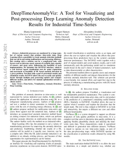 DeepTimeAnomalyViz: A Tool for Visualizing and Post-processing Deep
  Learning Anomaly Detection Results for Industrial Time-Series