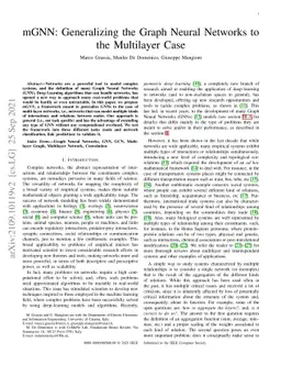 mGNN: Generalizing the Graph Neural Networks to the Multilayer Case