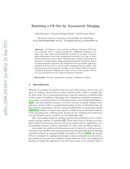 Enriching a CP-Net by Asymmetric Merging