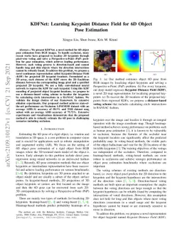 KDFNet: Learning Keypoint Distance Field for 6D Object Pose Estimation