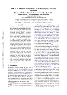 RAIL-KD: RAndom Intermediate Layer Mapping for Knowledge Distillation