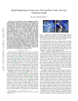 Rapid Replanning in Consecutive Pick-and-Place Tasks with Lazy
  Experience Graph