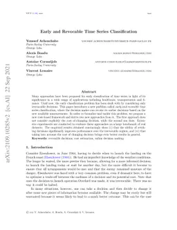 Early and Revocable Time Series Classification
