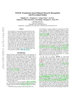 TrOCR: Transformer-based Optical Character Recognition with Pre-trained
  Models