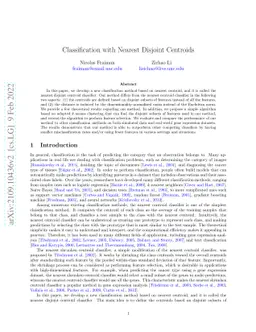 Classification with Nearest Disjoint Centroids