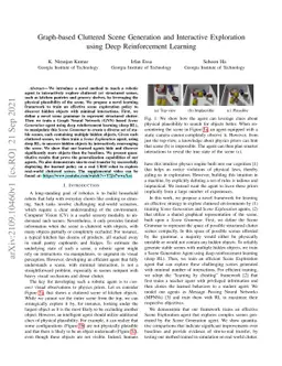 Graph-based Cluttered Scene Generation and Interactive Exploration using
  Deep Reinforcement Learning