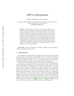 AI in Osteoporosis