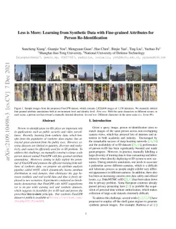 Less is More: Learning from Synthetic Data with Fine-grained Attributes
  for Person Re-Identification