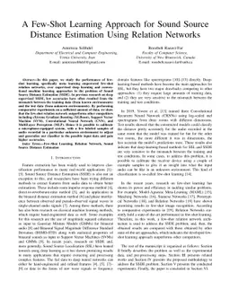 A Few-Shot Learning Approach for Sound Source Distance Estimation Using
  Relation Networks