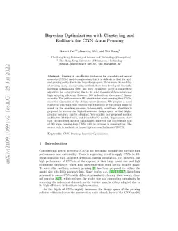 Bayesian Optimization with Clustering and Rollback for CNN Auto Pruning