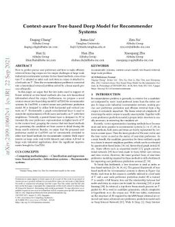 Context-aware Tree-based Deep Model for Recommender Systems