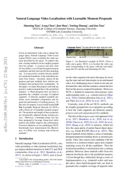 Natural Language Video Localization with Learnable Moment Proposals