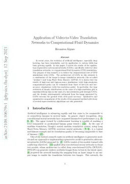 Application of Video-to-Video Translation Networks to Computational
  Fluid Dynamics