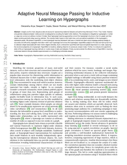 Adaptive Neural Message Passing for Inductive Learning on Hypergraphs
