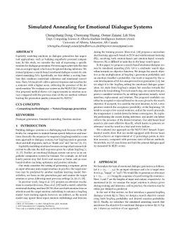 Simulated Annealing for Emotional Dialogue Systems
