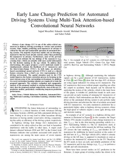 Early Lane Change Prediction for Automated Driving Systems Using
  Multi-Task Attention-based Convolutional Neural Networks