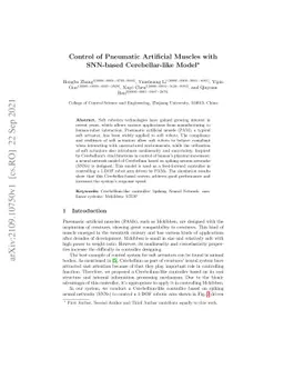 Control of Pneumatic Artificial Muscles with SNN-based Cerebellar-like
  Model