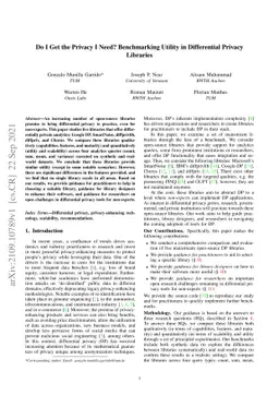 Do I Get the Privacy I Need? Benchmarking Utility in Differential
  Privacy Libraries