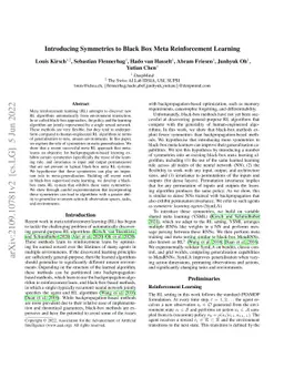 Introducing Symmetries to Black Box Meta Reinforcement Learning