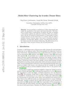 Multi-Slice Clustering for 3-order Tensor Data