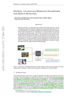 Pix2seq: A Language Modeling Framework for Object Detection