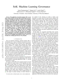 SoK: Machine Learning Governance