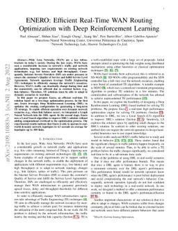 ENERO: Efficient Real-Time WAN Routing Optimization with Deep
  Reinforcement Learning