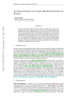 An Exploration of Learnt Representations of W Jets