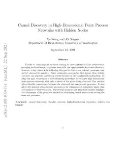 Causal Discovery in High-Dimensional Point Process Networks with Hidden
  Nodes