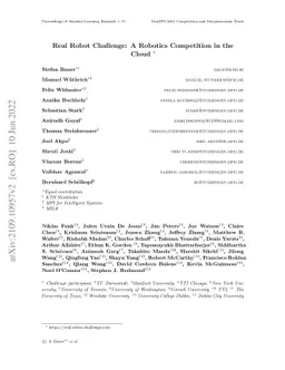 Real Robot Challenge: A Robotics Competition in the Cloud