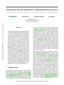 Multi-Objective Bayesian Optimization over High-Dimensional Search
  Spaces