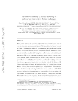 Quantile-based fuzzy C-means clustering of multivariate time series:
  Robust techniques