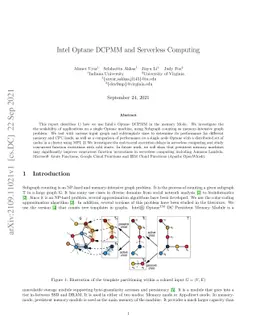 Intel Optane DCPMM and Serverless Computing
