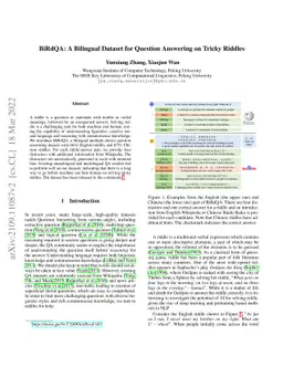 BiRdQA: A Bilingual Dataset for Question Answering on Tricky Riddles