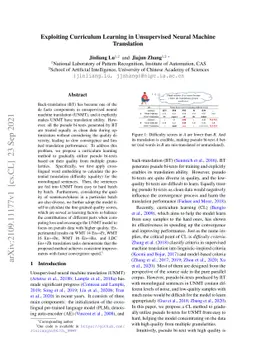 Exploiting Curriculum Learning in Unsupervised Neural Machine
  Translation