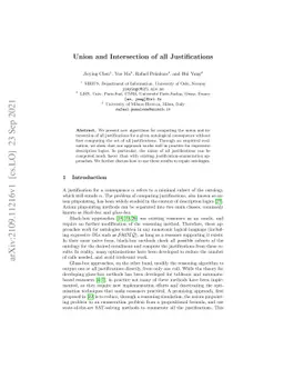 Union and Intersection of all Justifications