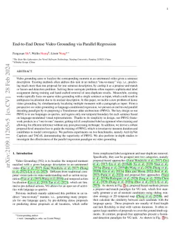 End-to-End Dense Video Grounding via Parallel Regression