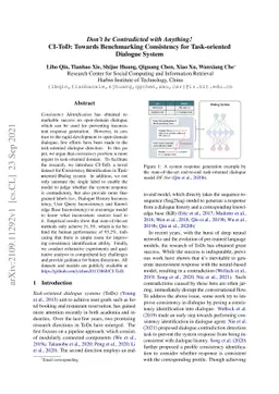Don't be Contradicted with Anything! CI-ToD: Towards Benchmarking
  Consistency for Task-oriented Dialogue System