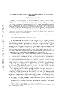 Multi-fidelity surrogate modeling for time-series outputs