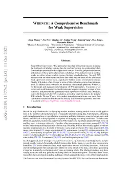 WRENCH: A Comprehensive Benchmark for Weak Supervision