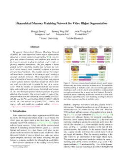 Hierarchical Memory Matching Network for Video Object Segmentation