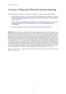 A survey of Bayesian Network structure learning