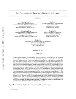 Big Data driven Product Design: A Survey