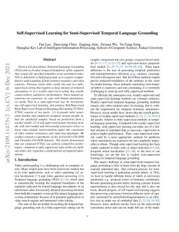Self-supervised Learning for Semi-supervised Temporal Language Grounding