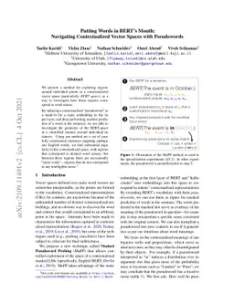 Putting Words in BERT's Mouth: Navigating Contextualized Vector Spaces
  with Pseudowords