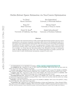 Outlier-Robust Sparse Estimation via Non-Convex Optimization