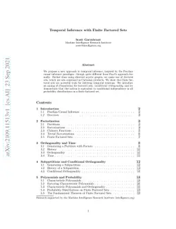 Temporal Inference with Finite Factored Sets