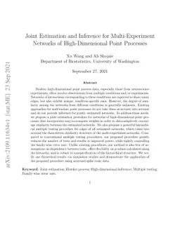 Joint Estimation and Inference for Multi-Experiment Networks of
  High-Dimensional Point Processes