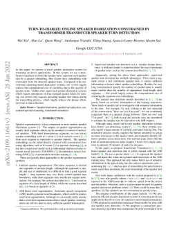 Turn-to-Diarize: Online Speaker Diarization Constrained by Transformer
  Transducer Speaker Turn Detection